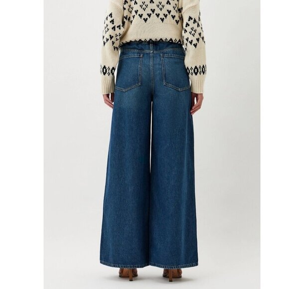 Weekend MaxMara | Abitata Blue Wide Leg Jeans - Picture 3 of 16